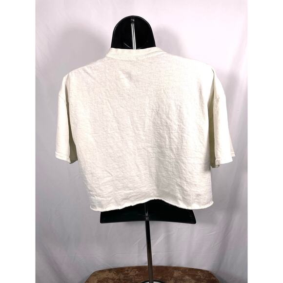 Ford Mustang Graphic Crop Top Tee White M/L Car Shirt - Picture 2 of 6